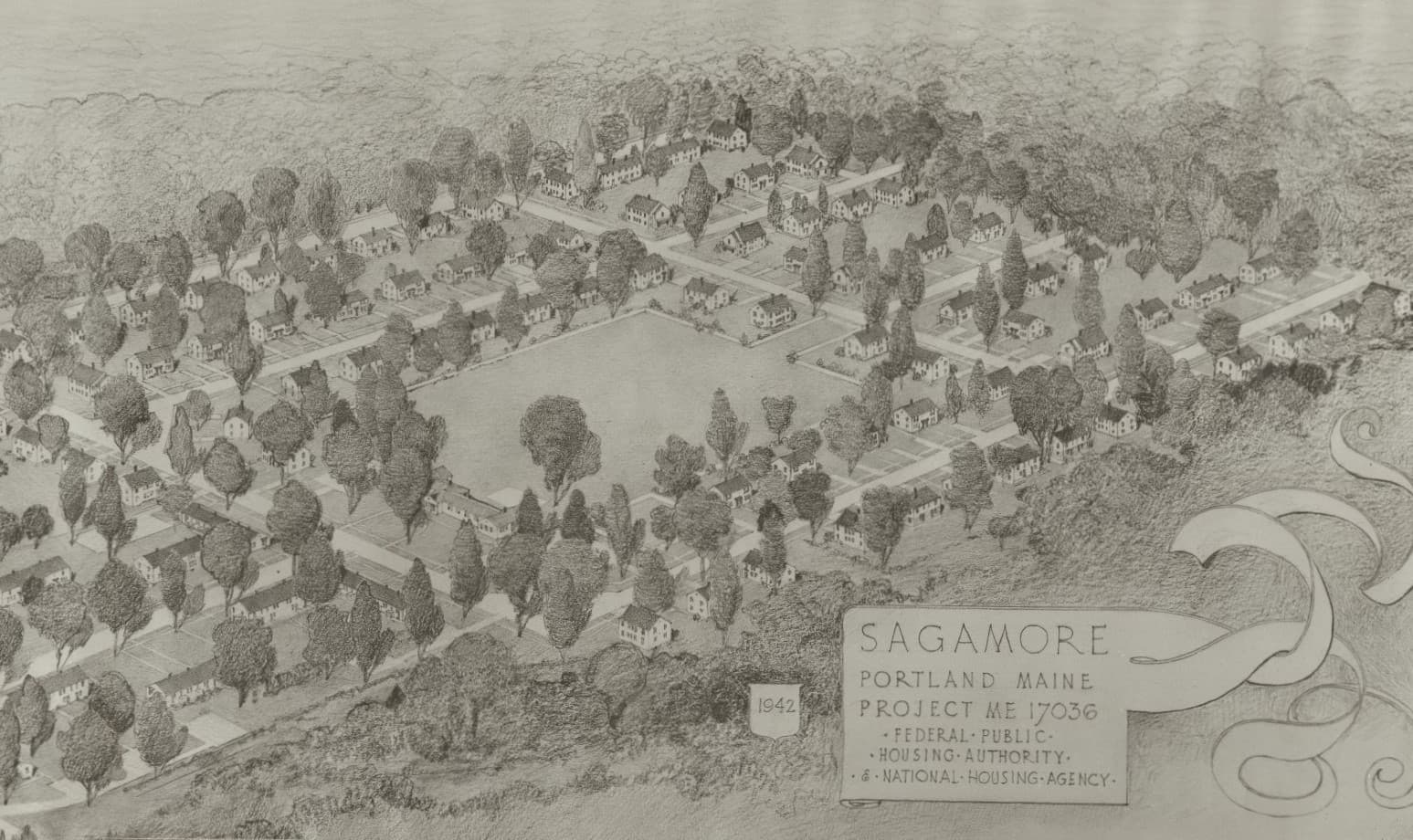 Drawing of Sagamore Village